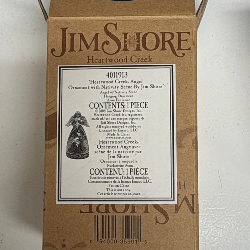 Jim Shore Heartwood Creek Angel Ornament with Nativity Scene - Picture 1 of 7
